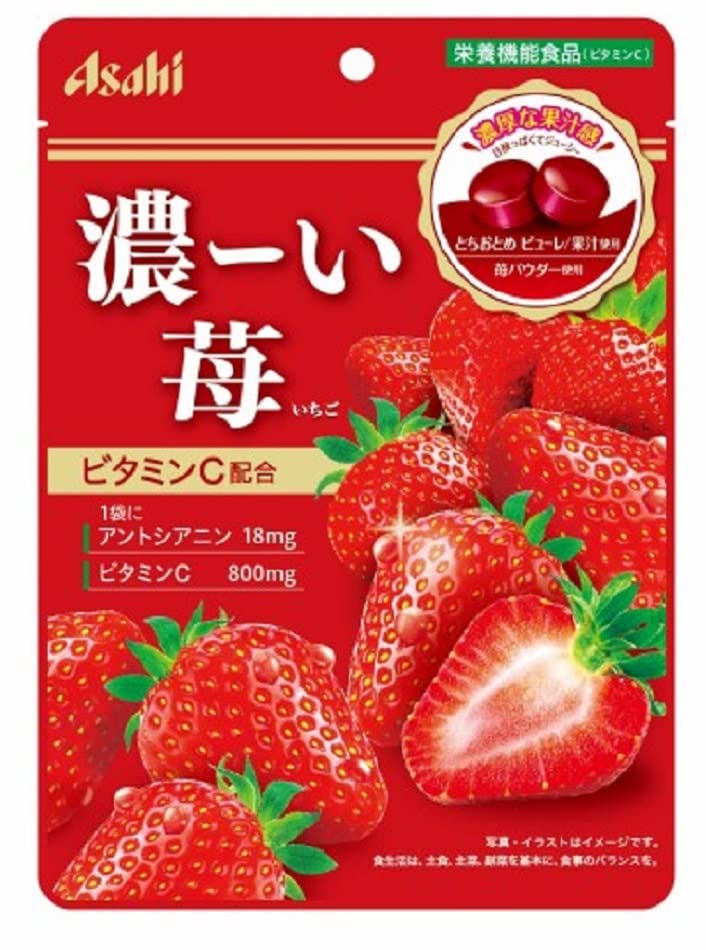Amazon.co.jp: アサヒグループ食品 濃ーい苺 84g×4袋 : 食品・飲料・お酒